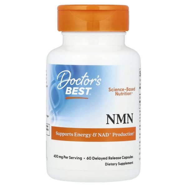 Doctor's Best, NMN, 60 Cápsulas de Liberação Retardada (200 mg por Cápsula)