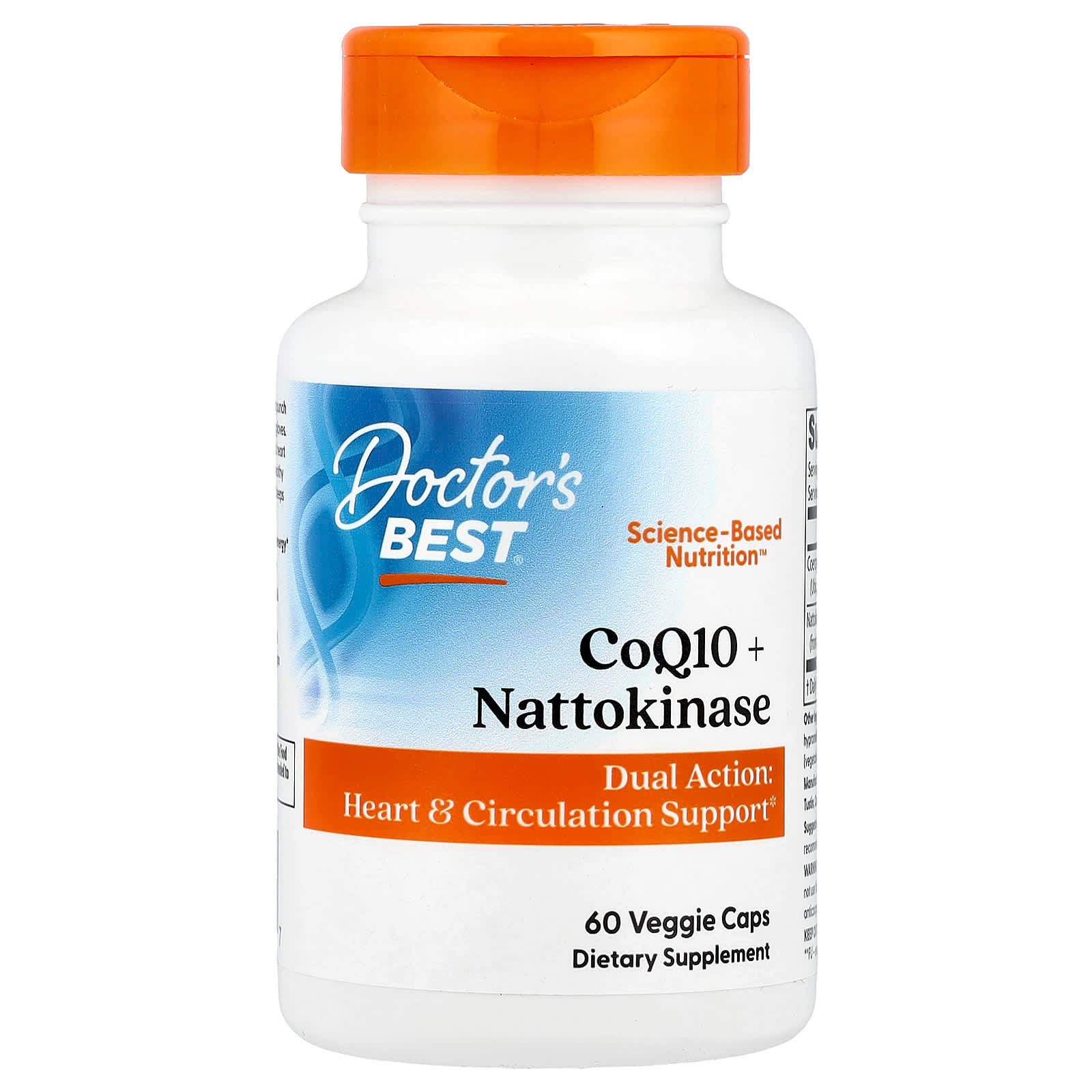 Doctor's Best, CoQ10 + Nattoquinase, 60 Cápsulas Vegetais