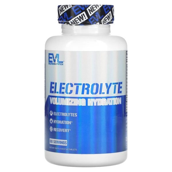 EVLution Nutrition, Hidratação Volumizante de Eletrólitos, 60 Comprimidos