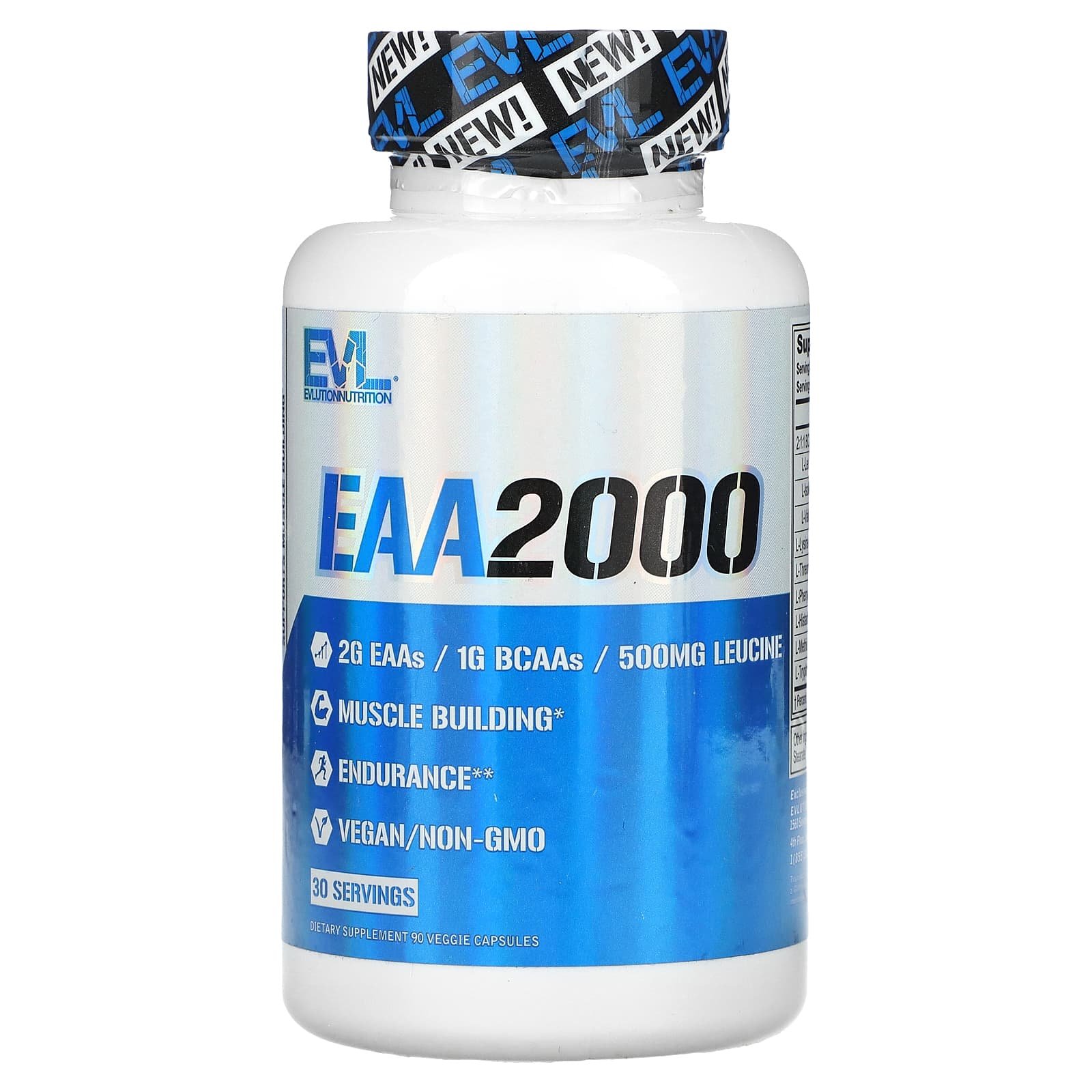 EVLution Nutrition, EAA2000, 90 Cápsulas Vegetais