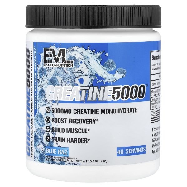 EVLution Nutrition, Creatine 5000®, Blue Raz, 292 g (10,3 oz)