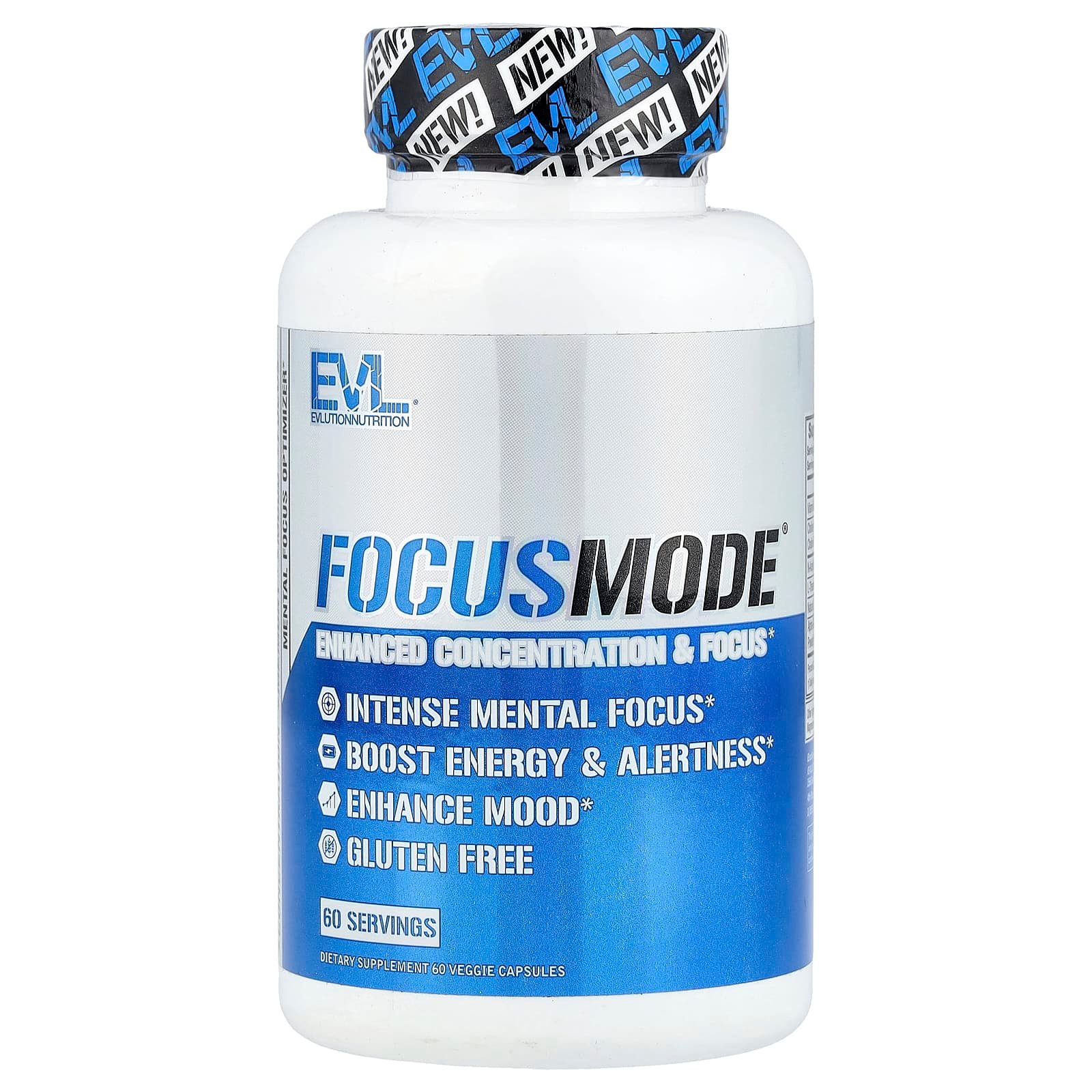 EVLution Nutrition, FocusMode®, 60 Cápsulas Vegetais