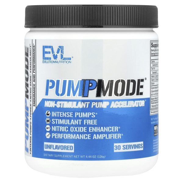 EVLution Nutrition, PumpMode, Unflavored, 126 g (4,44 oz)