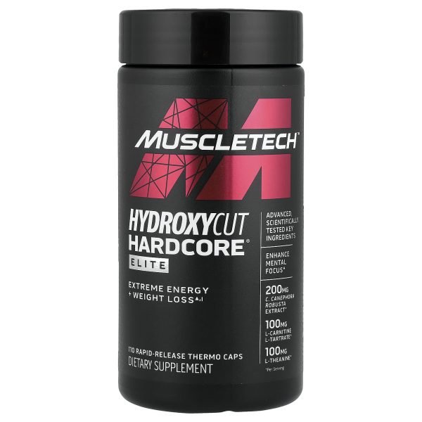 MuscleTech, Hardcore® Elite, 110 Cápsulas Térmicas de Liberação Rápida