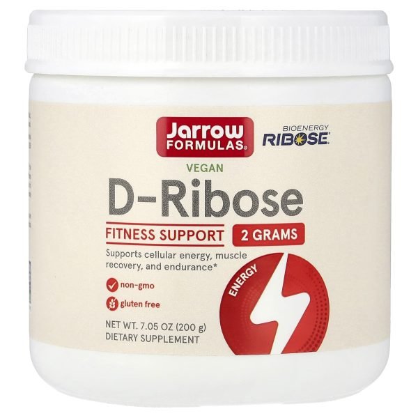 Jarrow Formulas, D-Ribose Vegano, 200 g (7,05 oz)