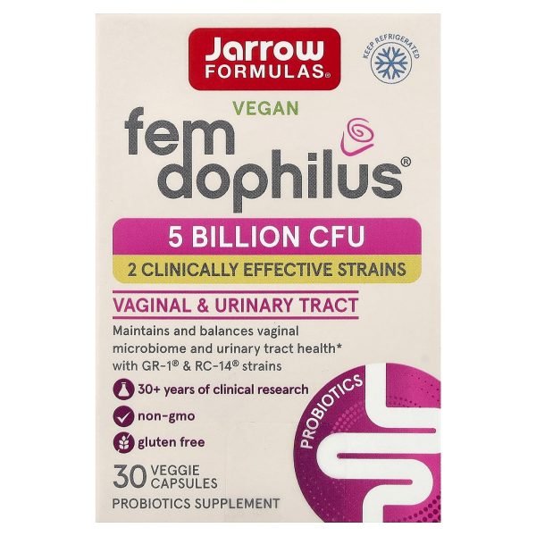 Jarrow Formulas, Fem Dophilus Vegano, 5 Bilhão de UFCs, 30 Cápsulas Vegetais