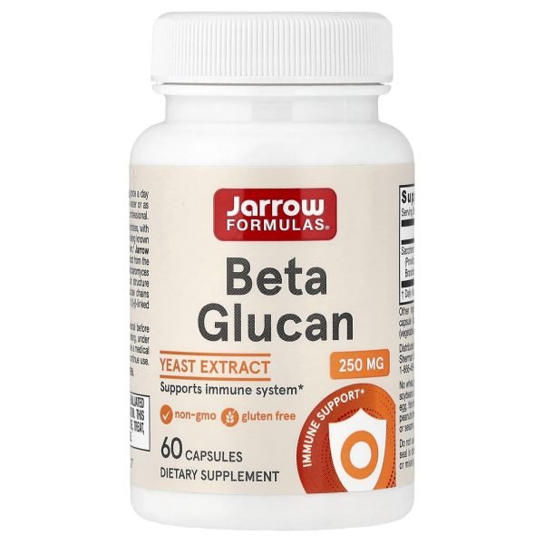 Jarrow Formulas, Betaglucano, 250 mg, 60 Cápsulas