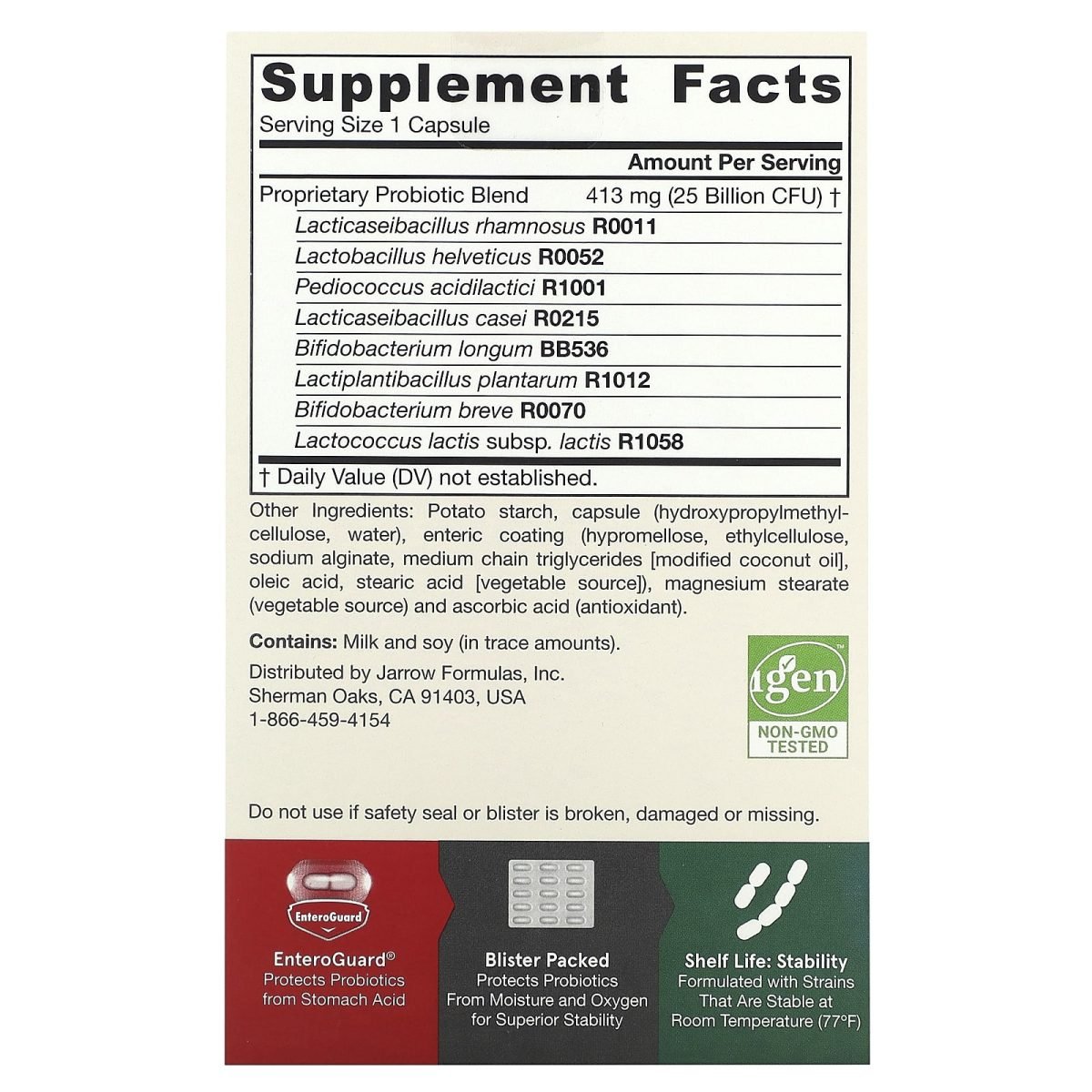 Jarrow Formulas, Jarro-Dophilus® EPS, 25 Bilhões de UFCs, 60 Cápsulas Vegetais, foto 2
