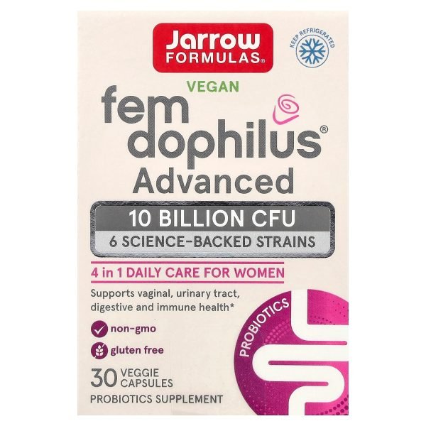 Jarrow Formulas, Fem Dophilus® Advanced, 30 Cápsulas Vegetais