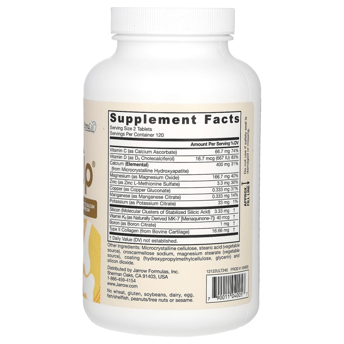 Jarrow Formulas, Ultra BoneUp, 1.200 mg, 240 comprimidos, foto 2
