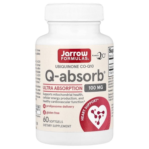 Jarrow Formulas, Q-Absorb®, 100 mg, 60 Cápsulas Softgel