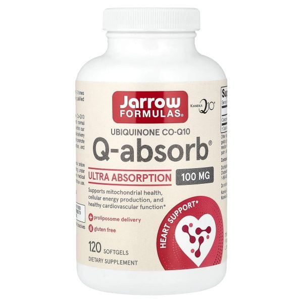 Jarrow Formulas, Q-absorb, Co-Q100, 100 mg, 120 Cápsulas Softgel