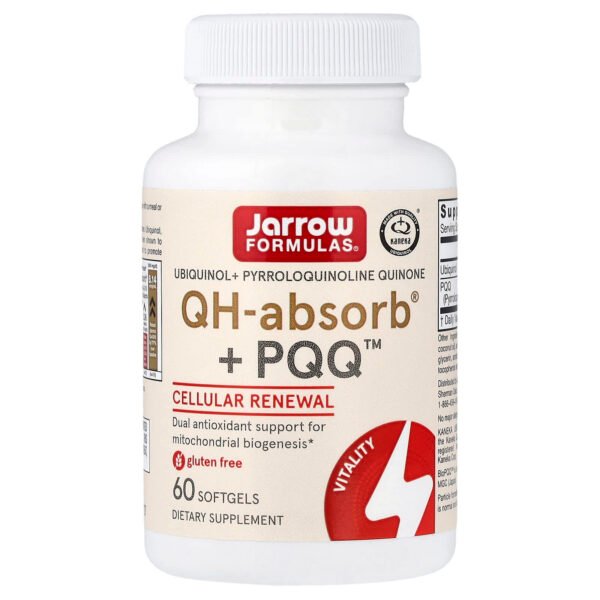 Jarrow Formulas, QH-Absorb® + PQQ™, 60 Cápsulas Softgel