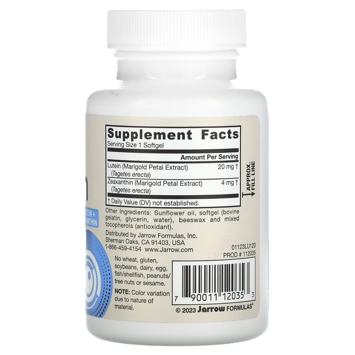 Jarrow Formulas, Xantofila, 20 mg, 120 Cápsulas Softgel, foto 2
