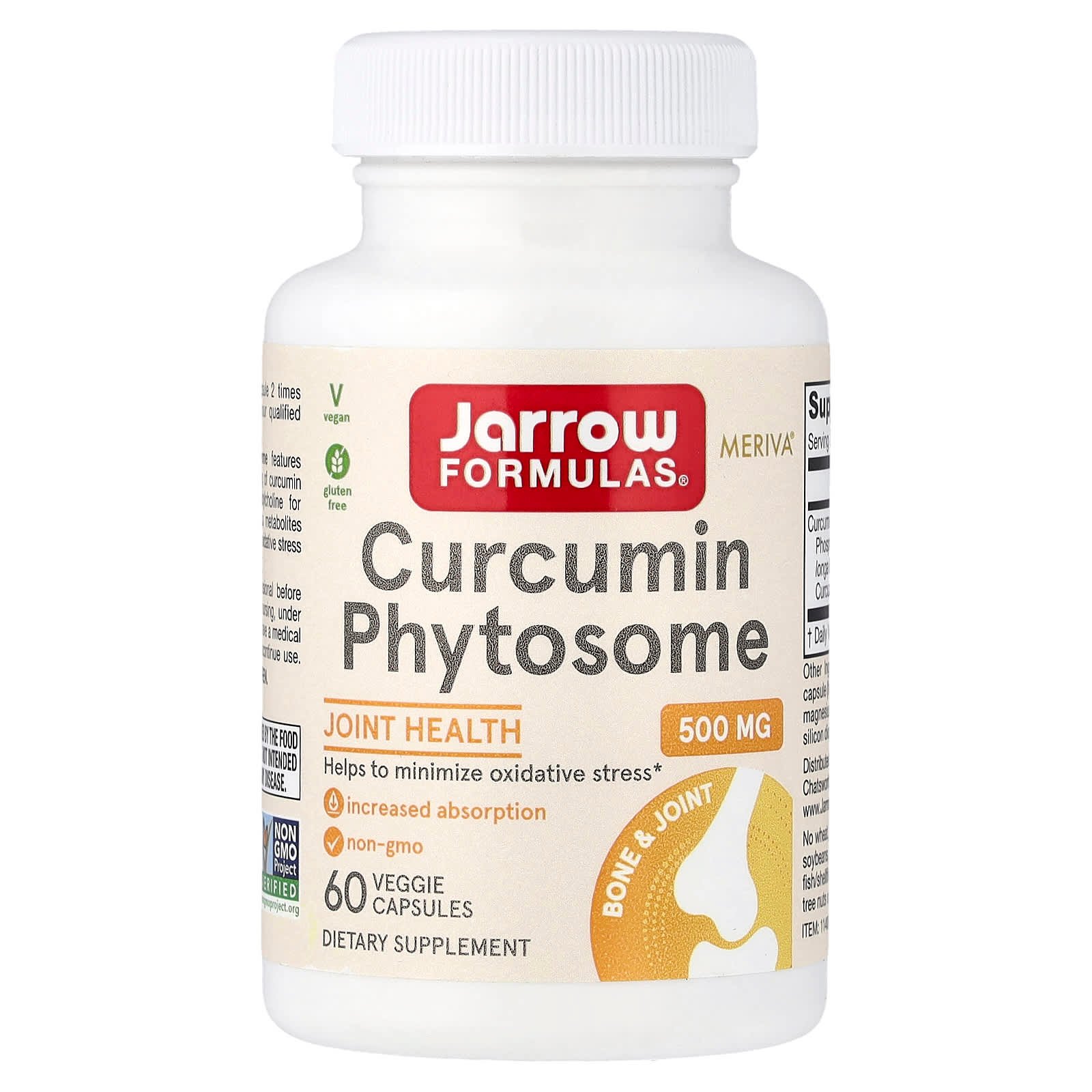 Jarrow Formulas, Fitossoma de Curcumina, 500 mg, 60 Cápsulas Vegetais
