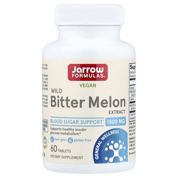 Jarrow Formulas, Extrato de Melão Silvestre e Amargo Vegano, 60 Comprimidos