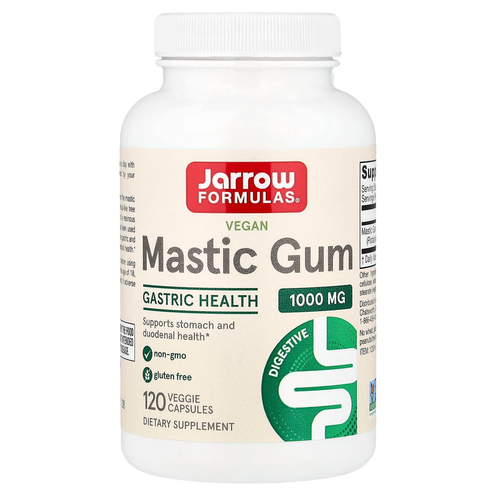 Jarrow Formulas, Goma de Mástique Vegana, 120 Cápsulas Vegetais (500 mg por Cápsula)
