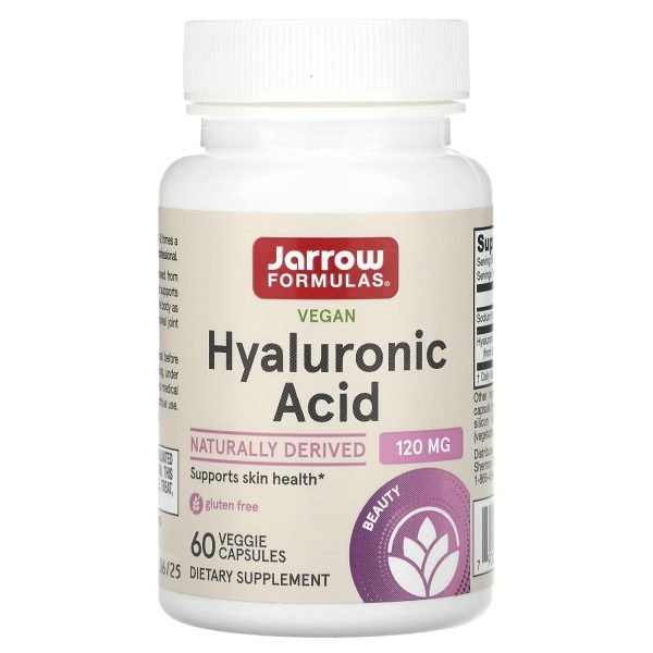 Jarrow Formulas, Ácido Hialurônico Vegano, 60 Cápsulas Vegetais