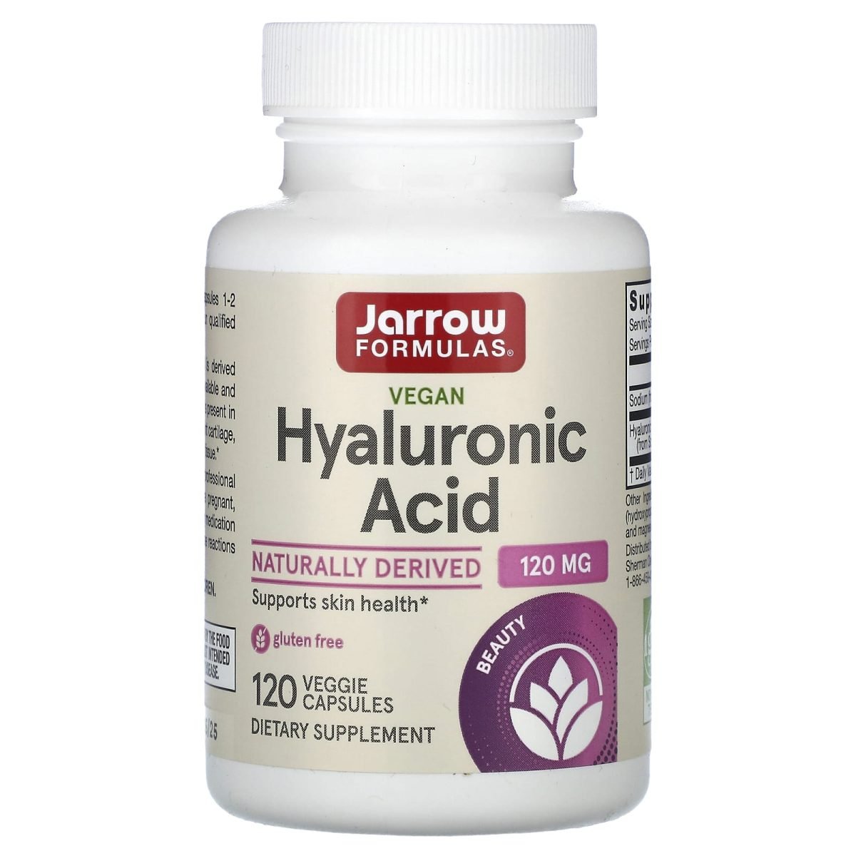 Jarrow Formulas, Ácido Hialurônico, 120 Cápsulas Vegetais