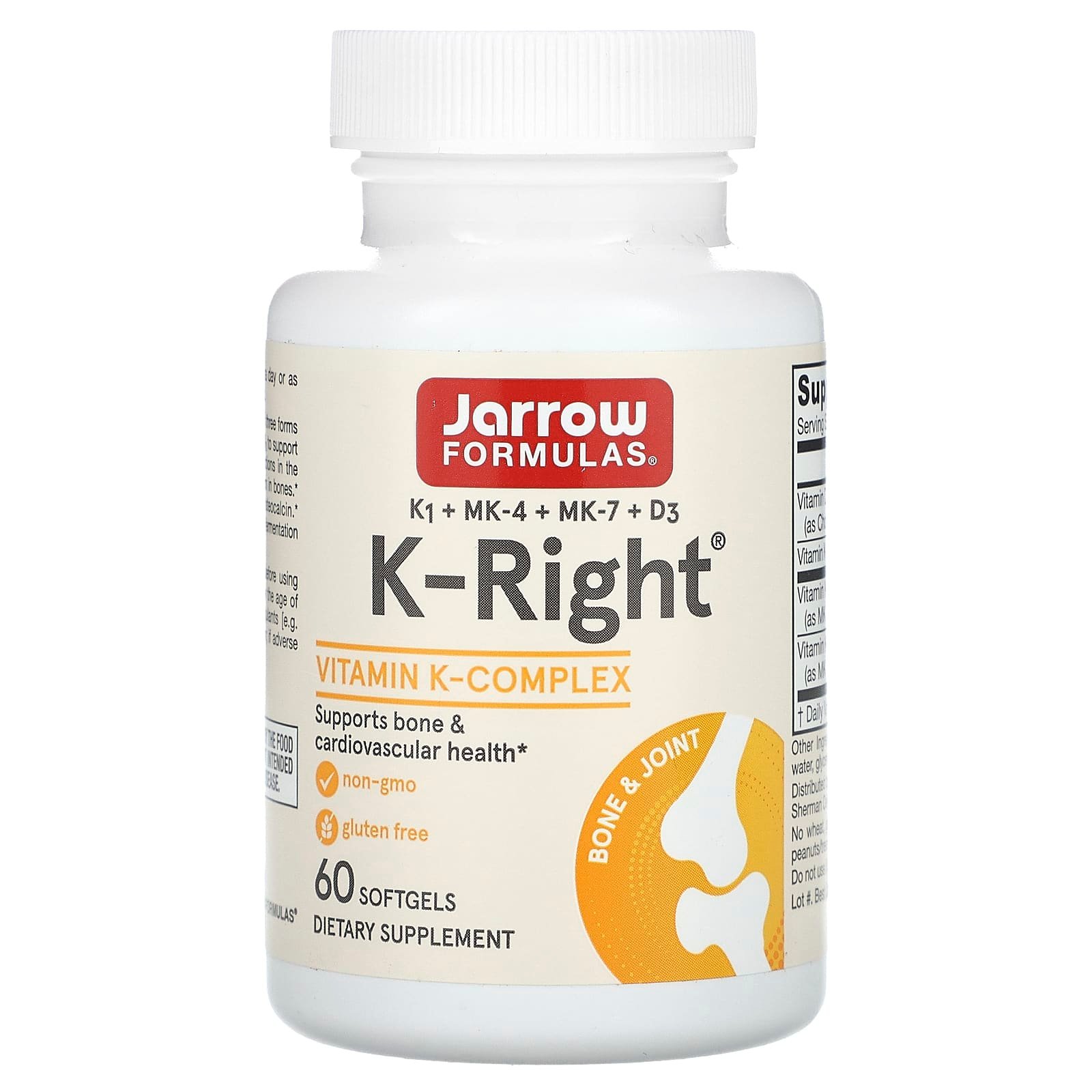 Jarrow Formulas, K-Right, 60 Cápsulas Softgel