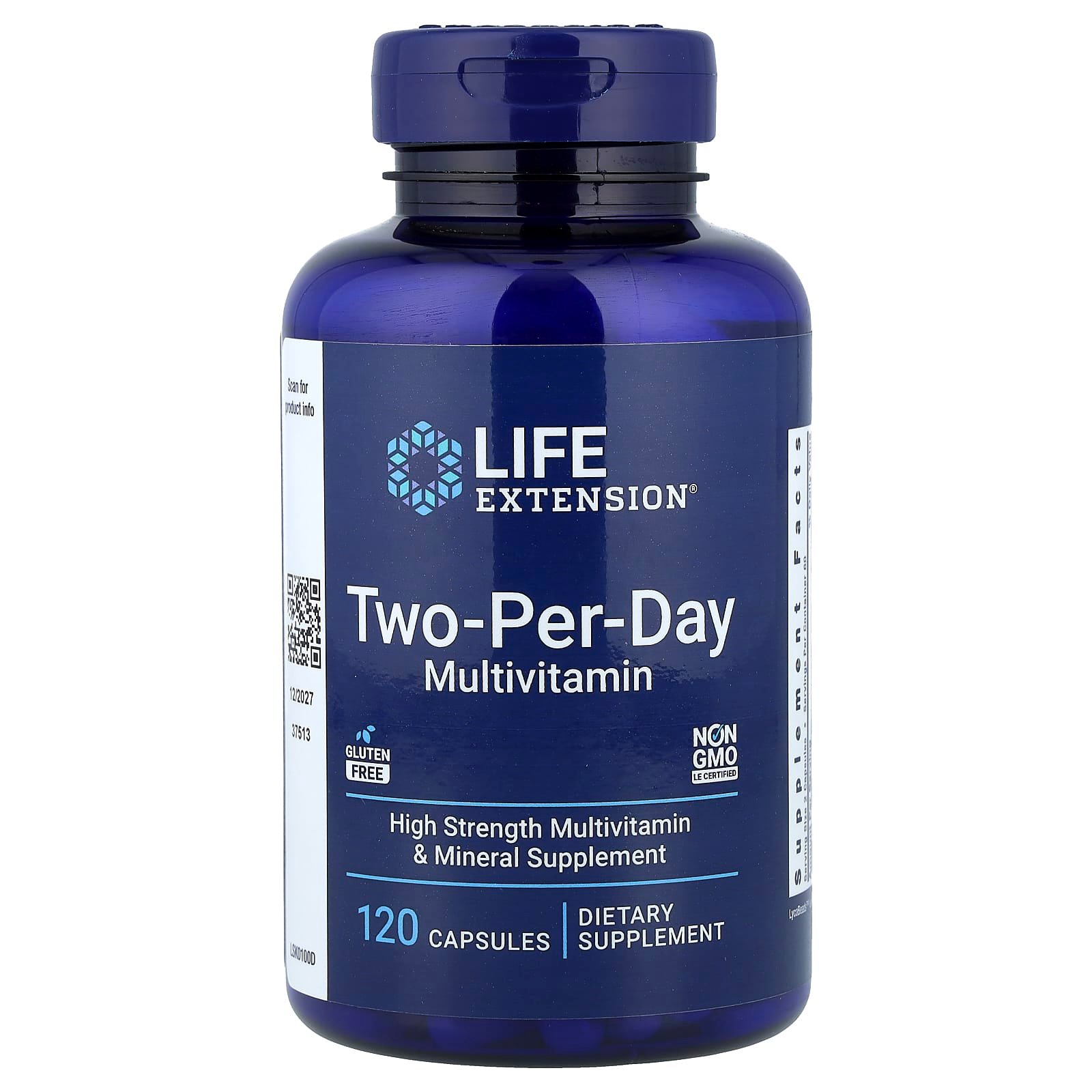 Life Extension, Multivitamínico 2 por Dia, 120 Cápsulas