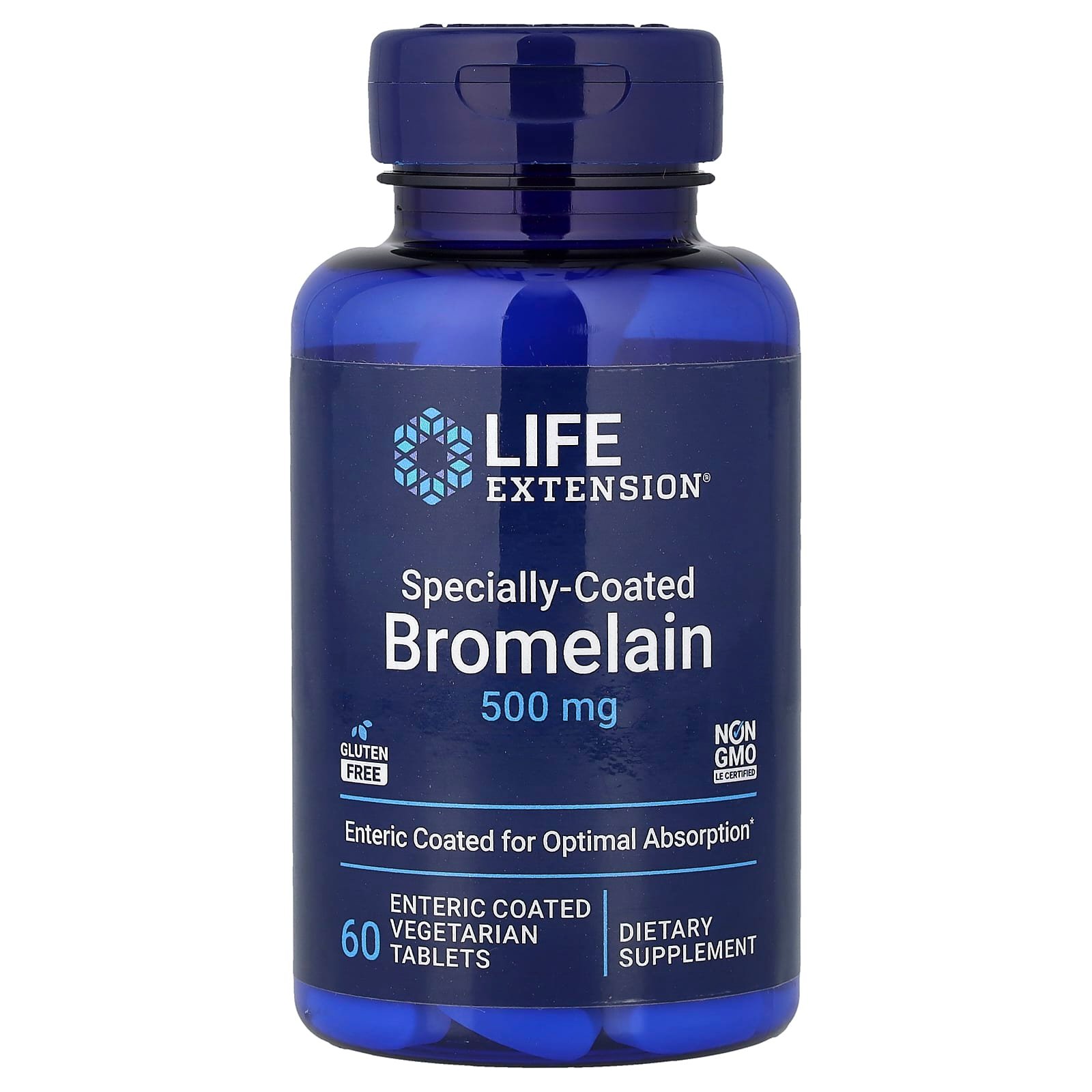 Life Extension, Bromelina, Revestimento Especial, 60 Comprimidos Vegetarianos com Revestimento Entérico