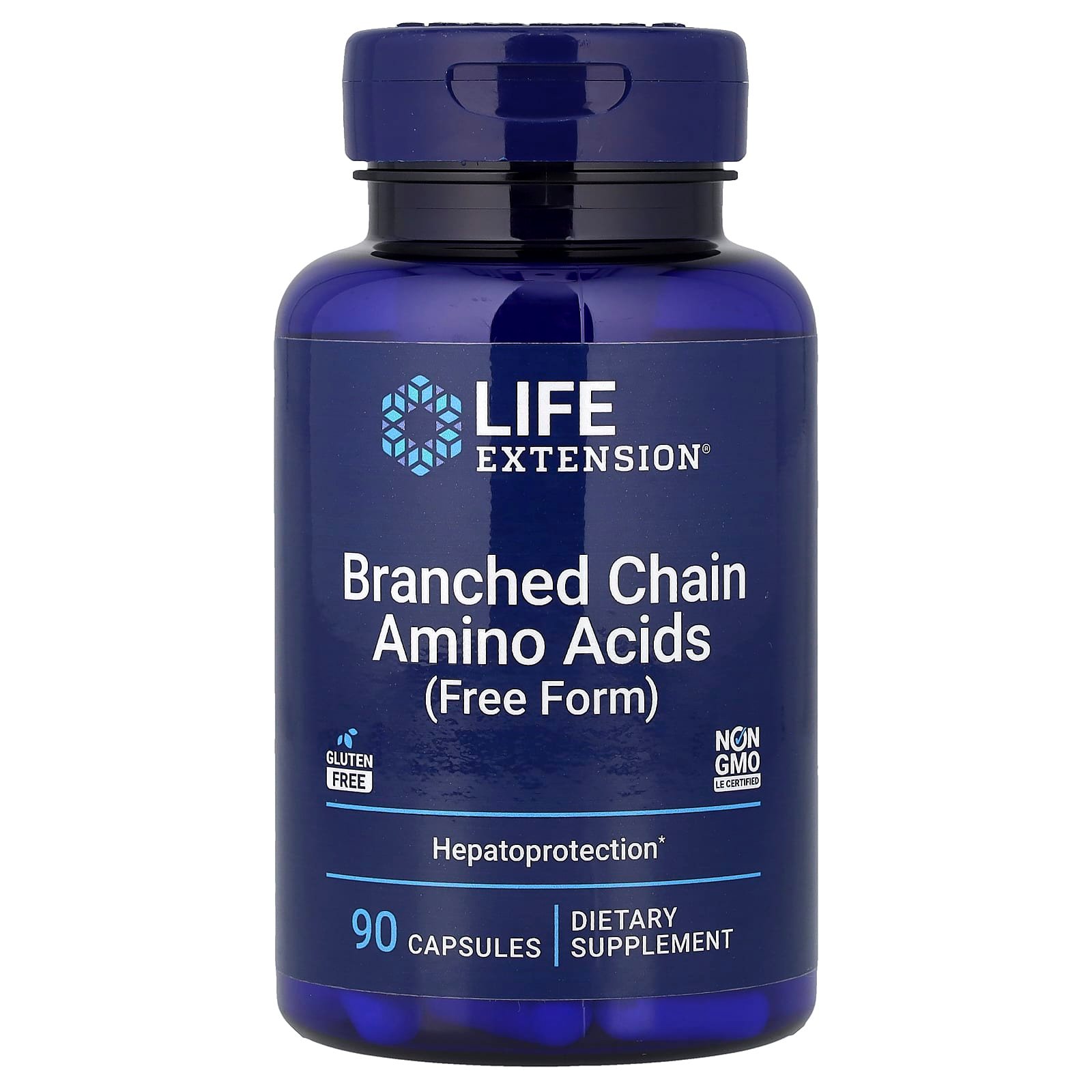 Life Extension, Branched Chain Amino Acids, Free Form, 90 Capsules
