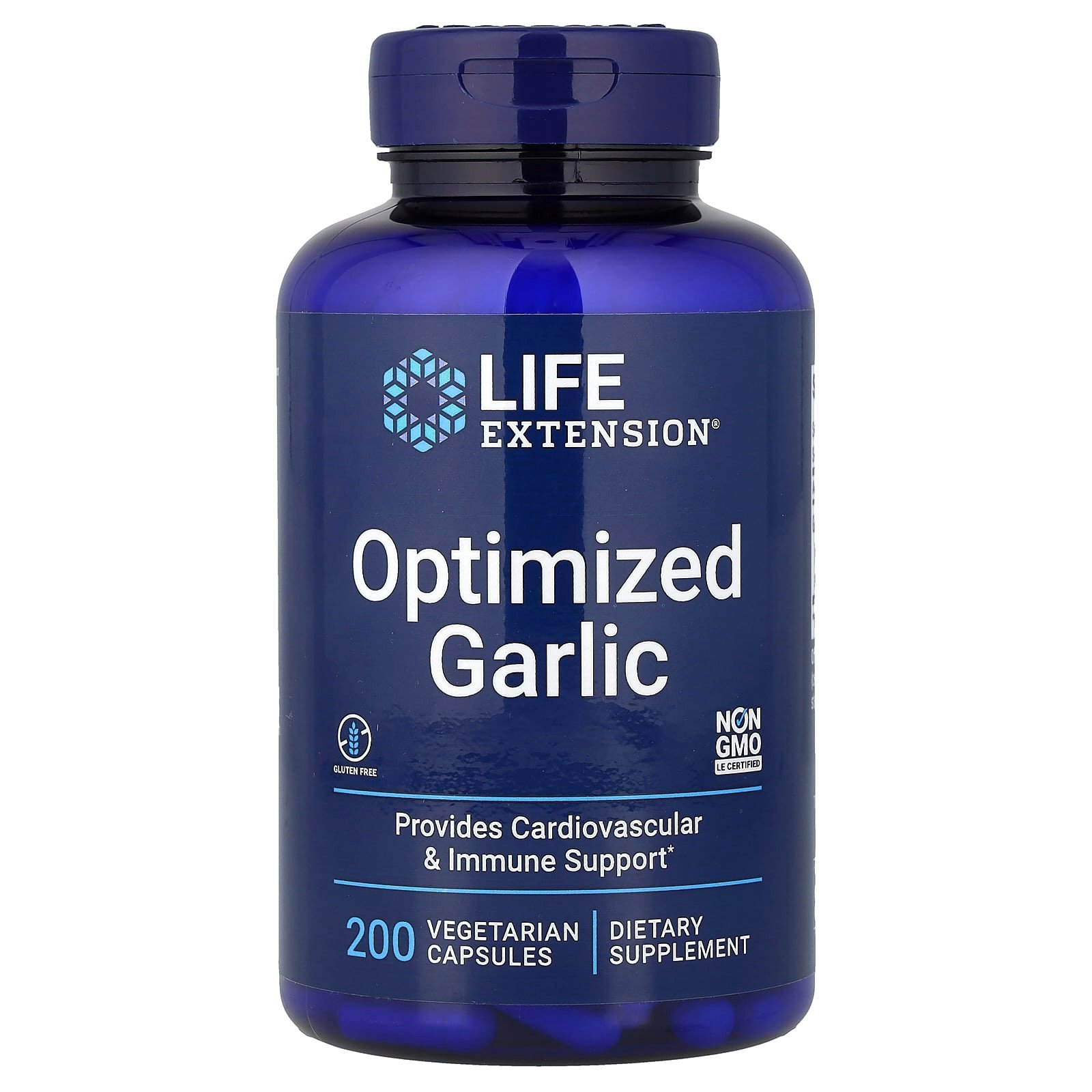 Life Extension, Alho Otimizado, 200 Cápsulas Vegetarianas (600 mg por Cápsula)