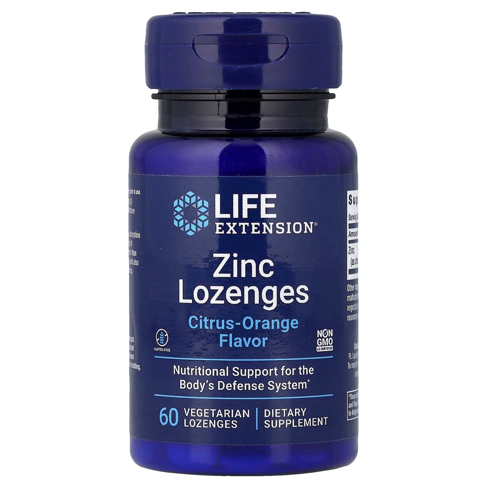 Life Extension, Pastilhas de Zinco, Citrus-Orange, 60 Pastilhas Vegetarianas (18,75 mg por Pastilha)