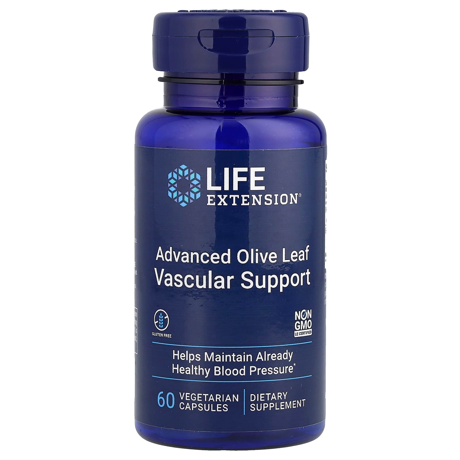 Life Extension, Folha de Oliva para Suporte Vascular Avançado com Extrato da Semente de Aipo, 60 Cápsulas Vegetarianas
