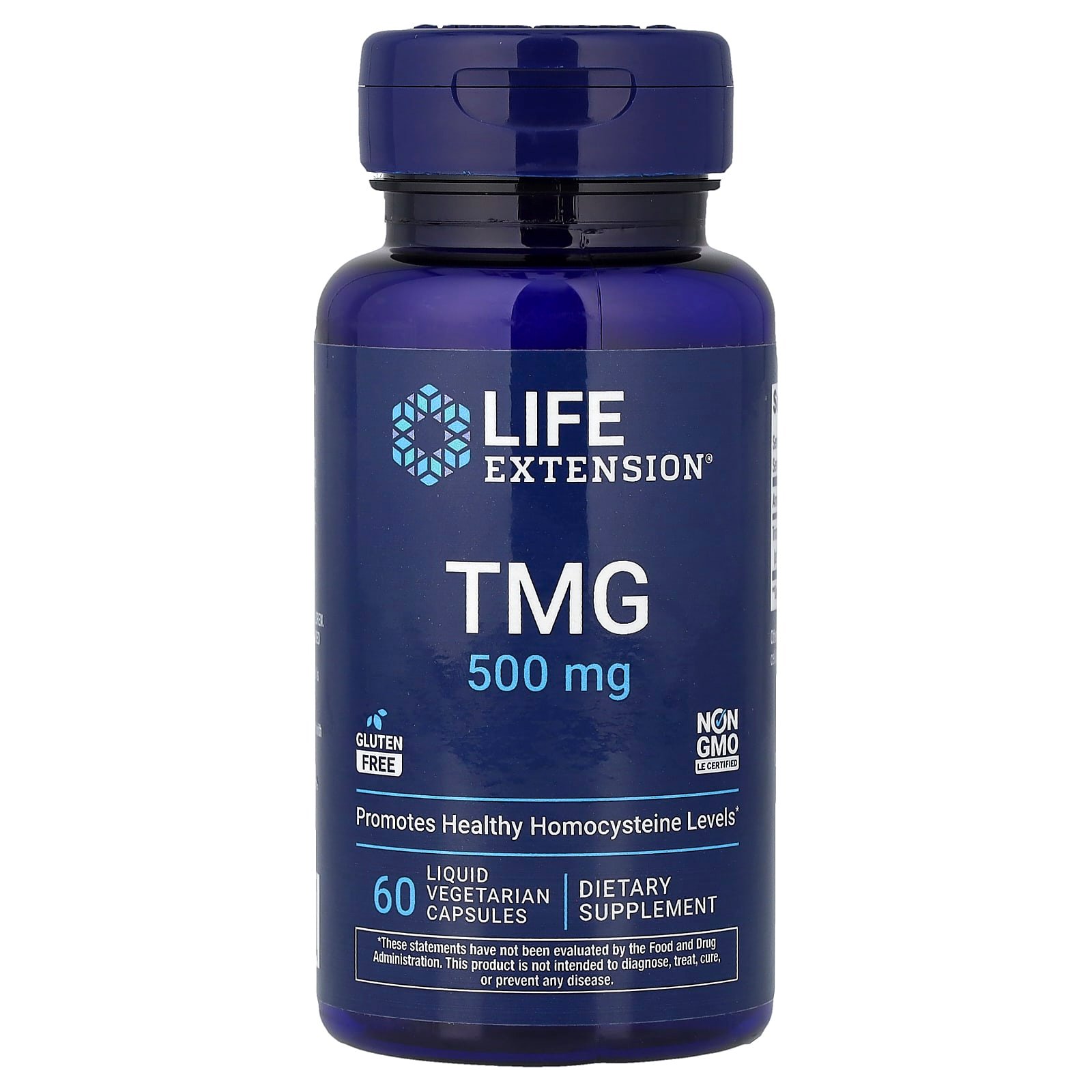 Life Extension, TMG, 500 mg, 60 Cápsulas Vegetarianas Líquidas
