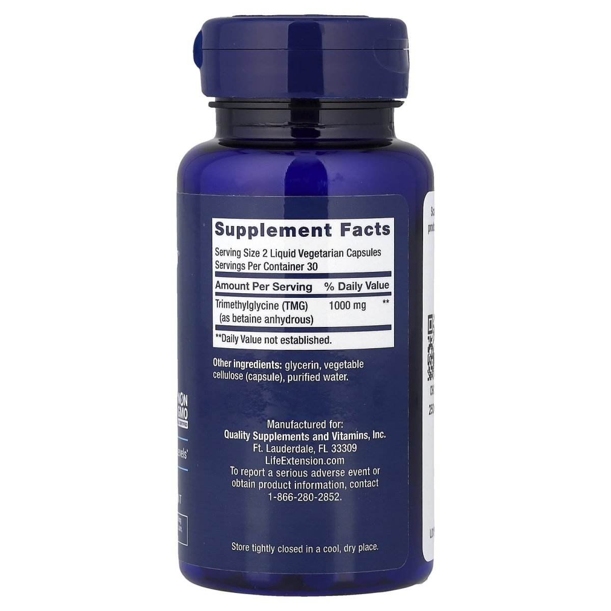 Life Extension, TMG, 500 mg, 60 Cápsulas Vegetarianas Líquidas, foto 2