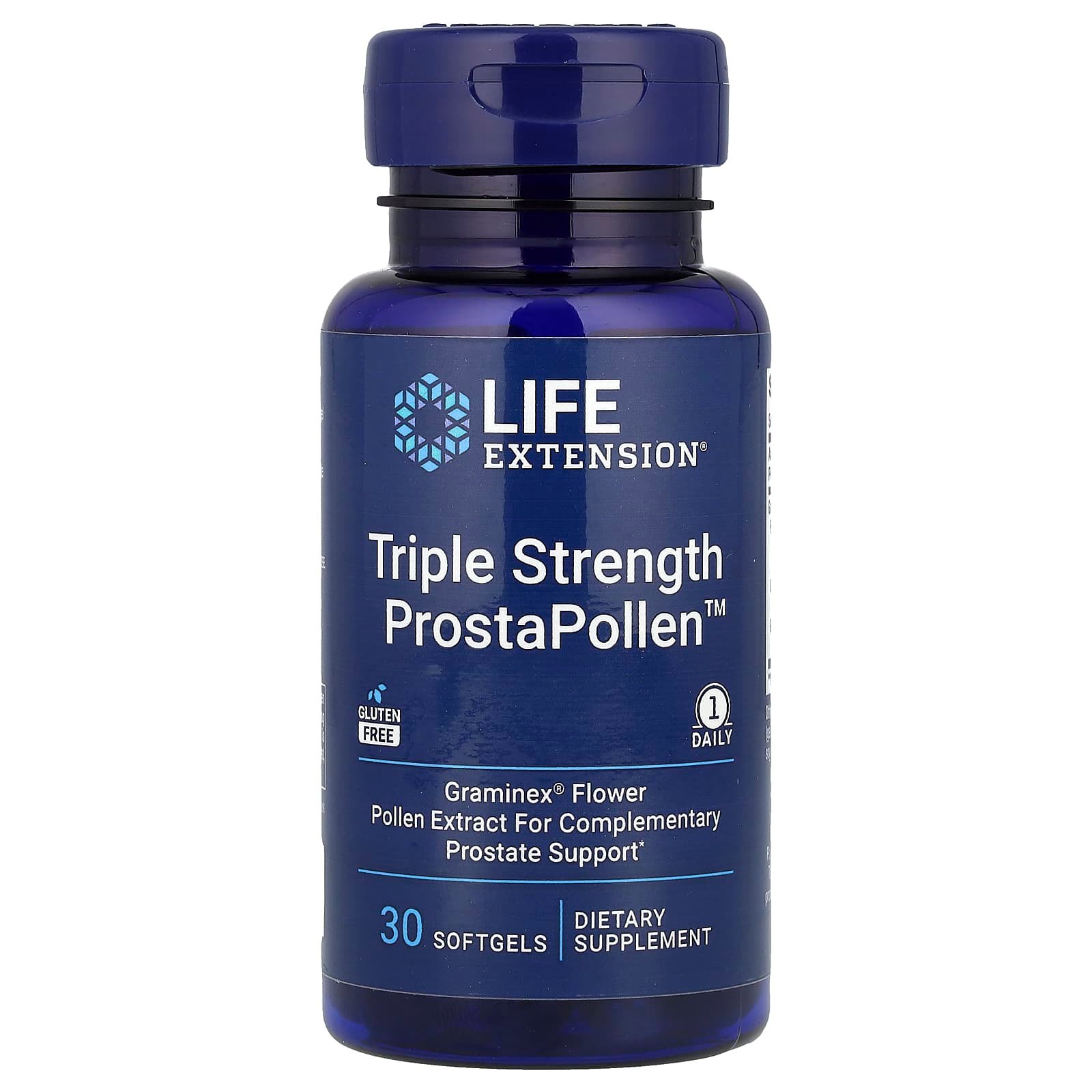 Life Extension, ProstaPollen™ de Potência Tripla, 30 Cápsulas Softgel (378 mg por Cápsula Softgel)