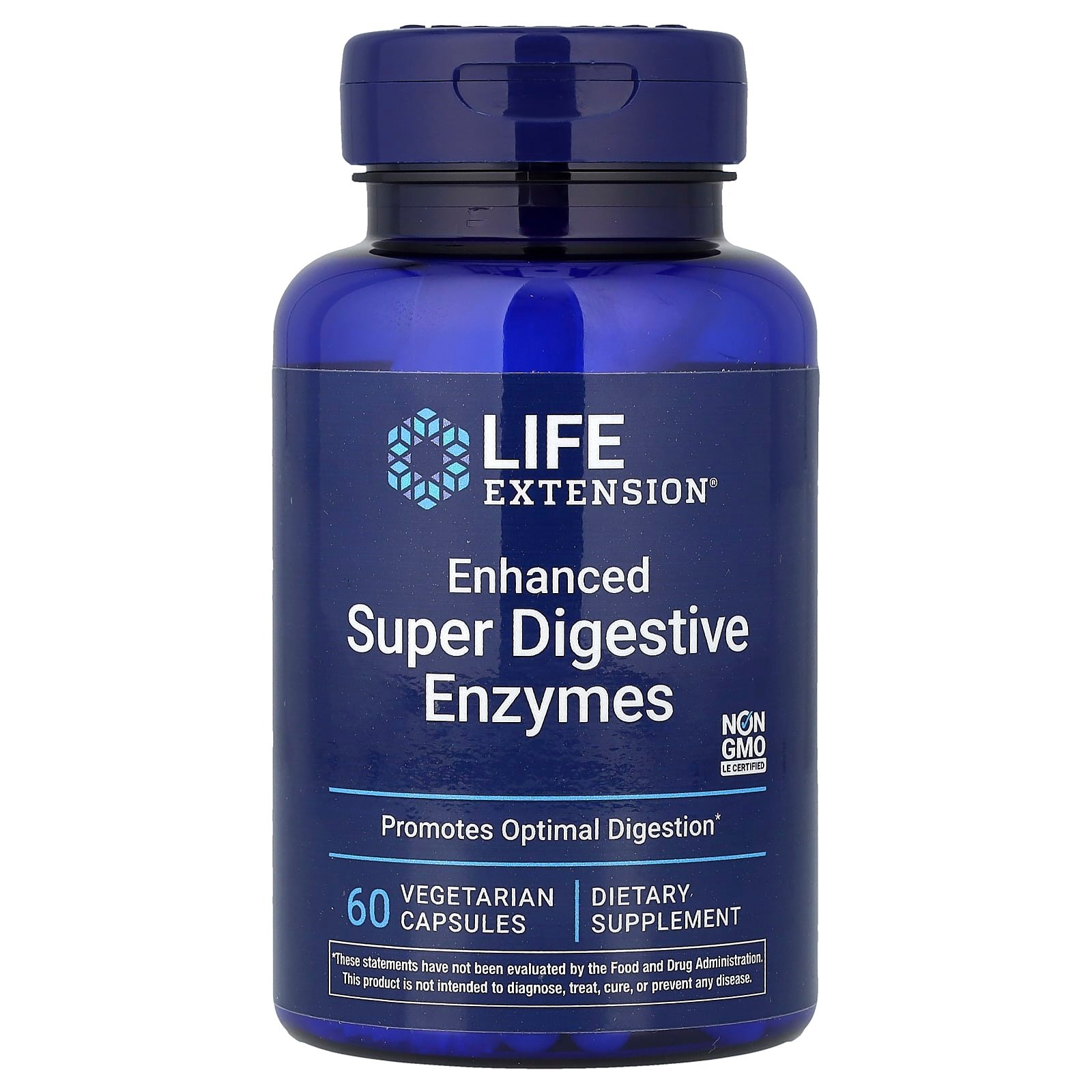 Life Extension, Enzimas Super Digestivas Melhoradas, 60 Cápsulas Vegetarianas