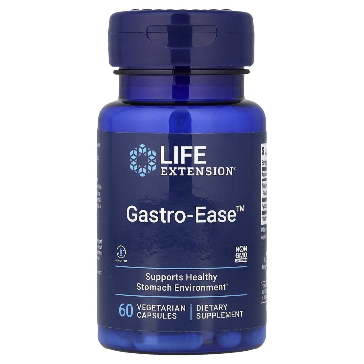 Life Extension, Gastro-Ease™, 60 Cápsulas Vegetarianas