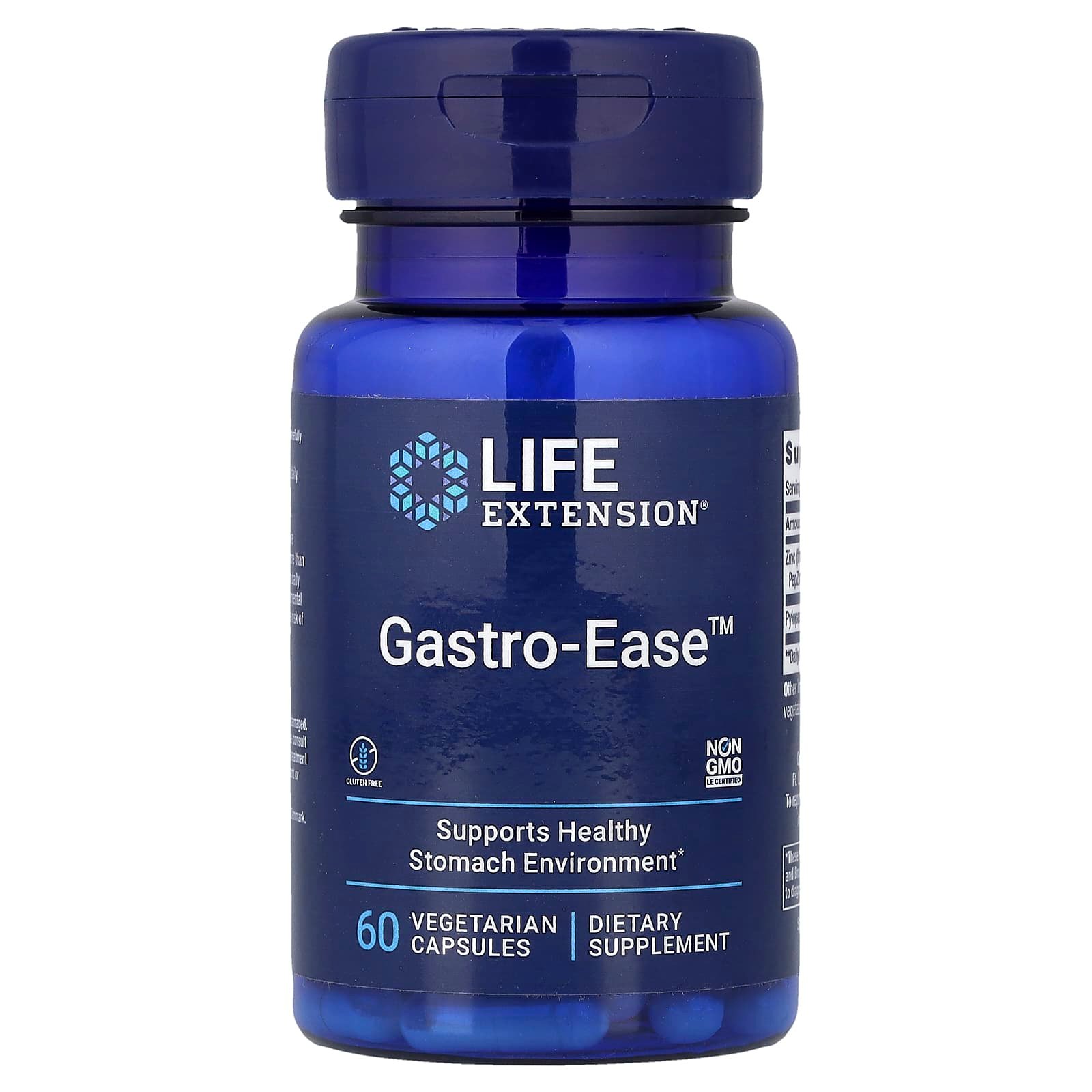 Life Extension, Gastro-Ease™, 60 Cápsulas Vegetarianas