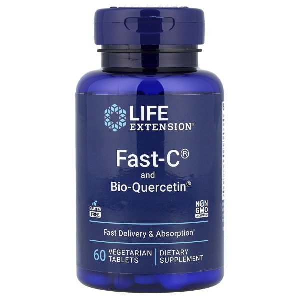 Life Extension, Fast-C e Bio-Quercetina Fitossomo, 60 Comprimidos Vegetarianos