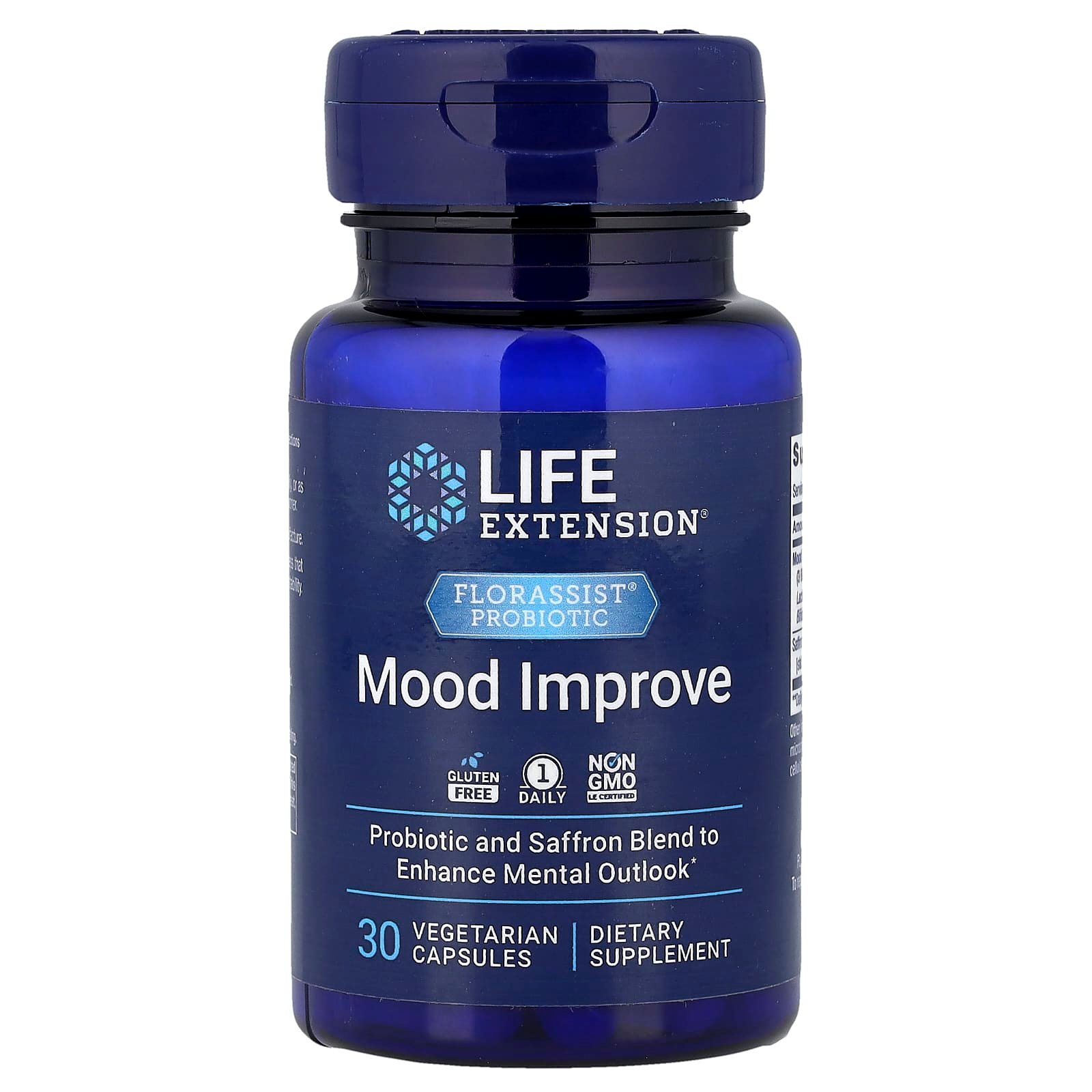 Life Extension, Probiótico FLORASSIST®, Melhora o Humor, 30 Cápsulas Vegetarianas