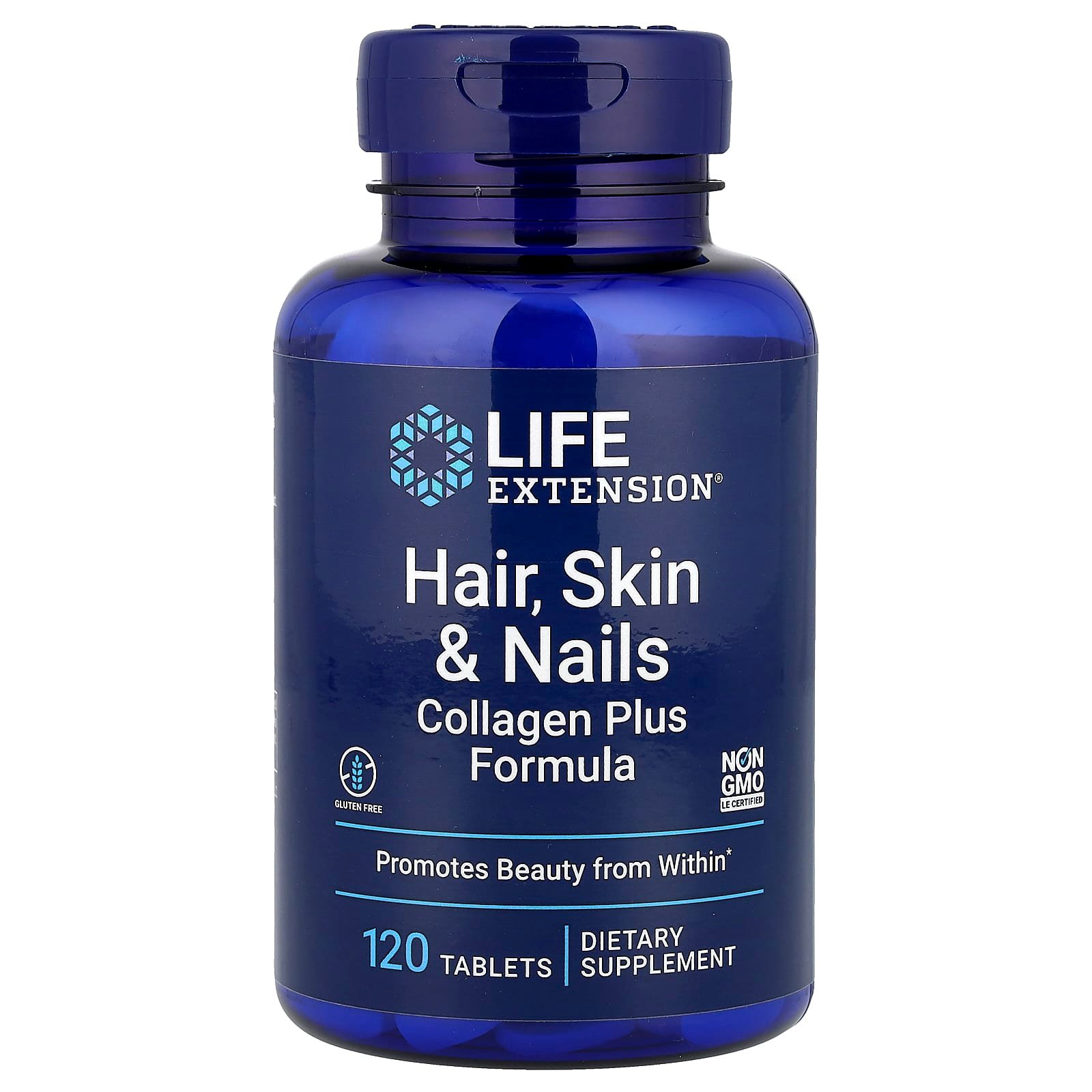 Life Extension, Cabelo, Pele e Unhas, Fórmula de Colágeno Plus, 120 Comprimidos
