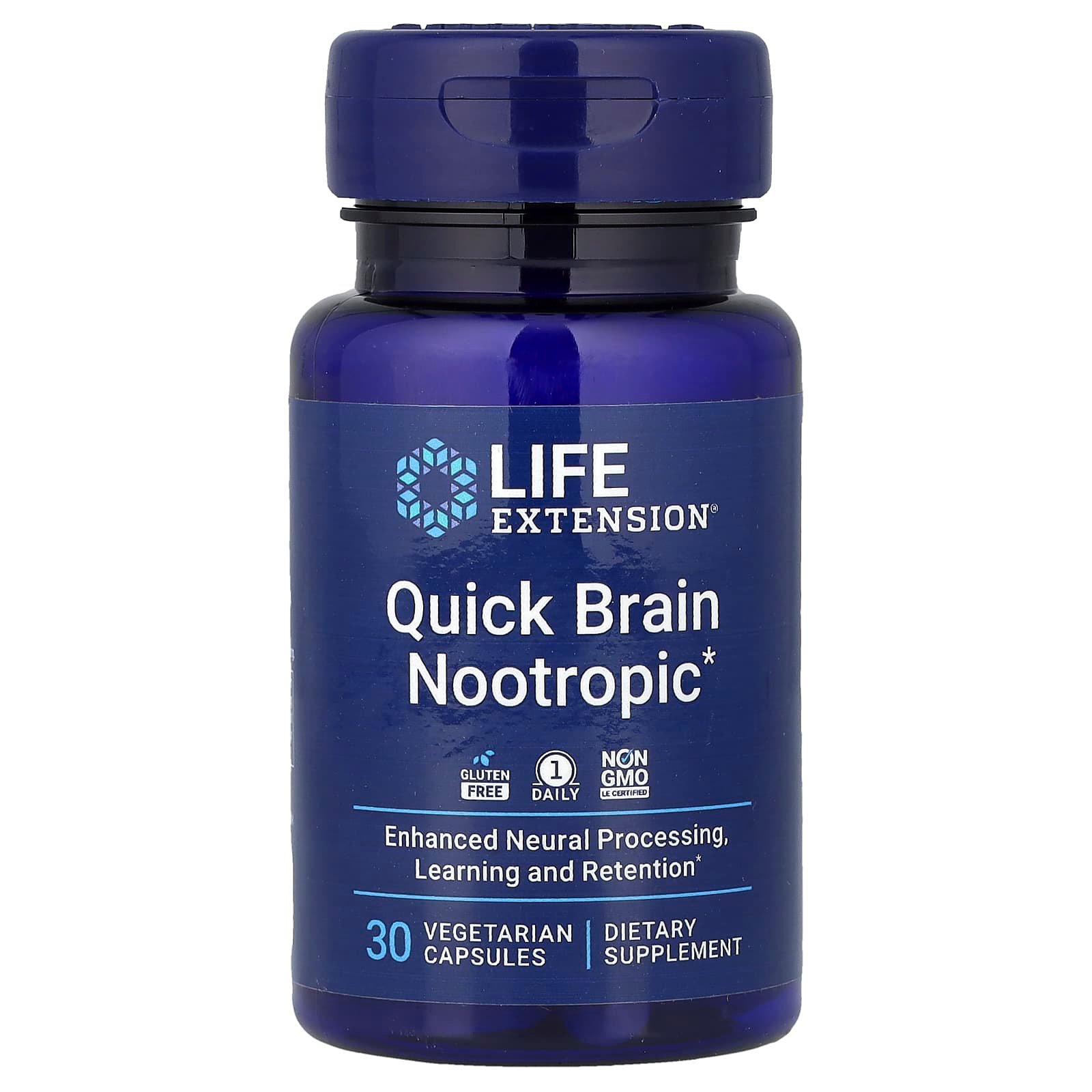 Life Extension, Nootrópico Quick Brain, 30 Cápsulas Vegetarianas