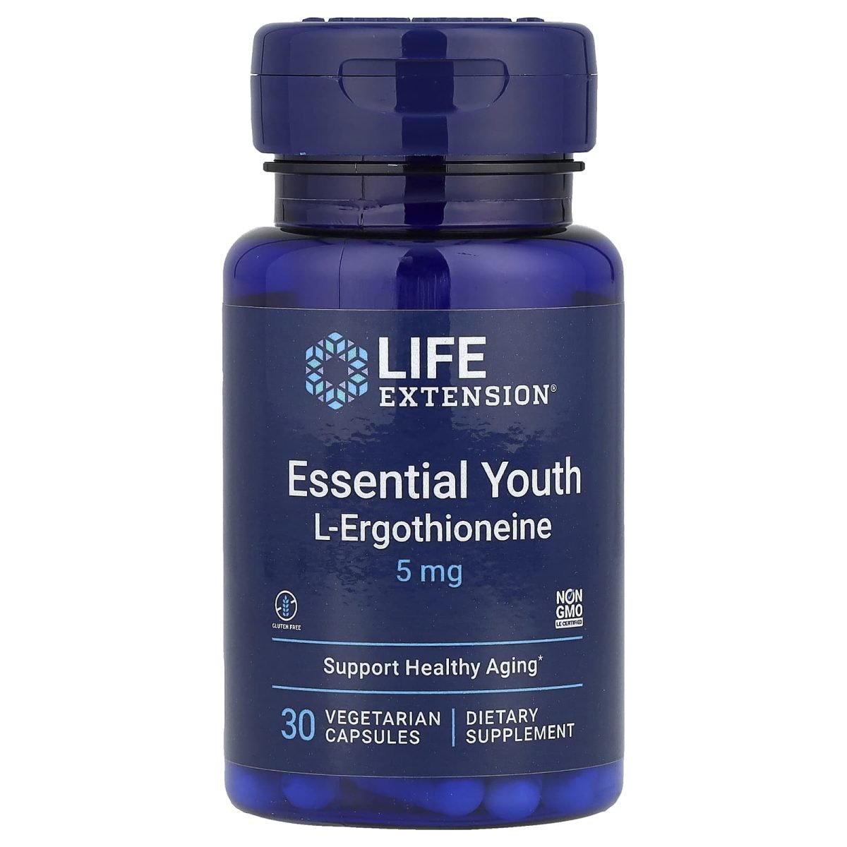 Life Extension, L-ergothioneine Essencial para a Juventude, 5 mg, 30 Cápsulas Vegetarianas