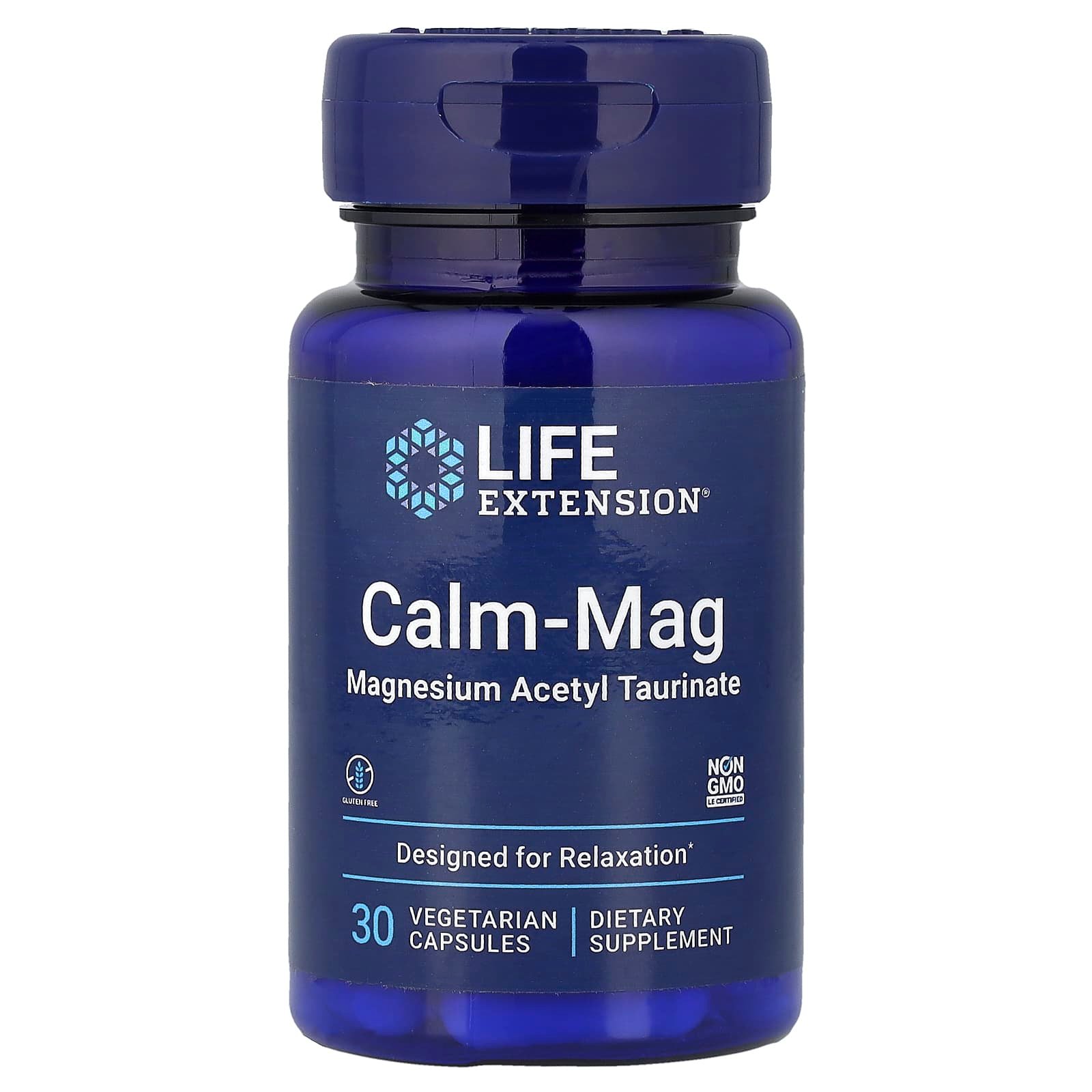 Life Extension, Calm-Mag, Acetil Taurinato de Magnésio, 30 Cápsulas Vegetarianas