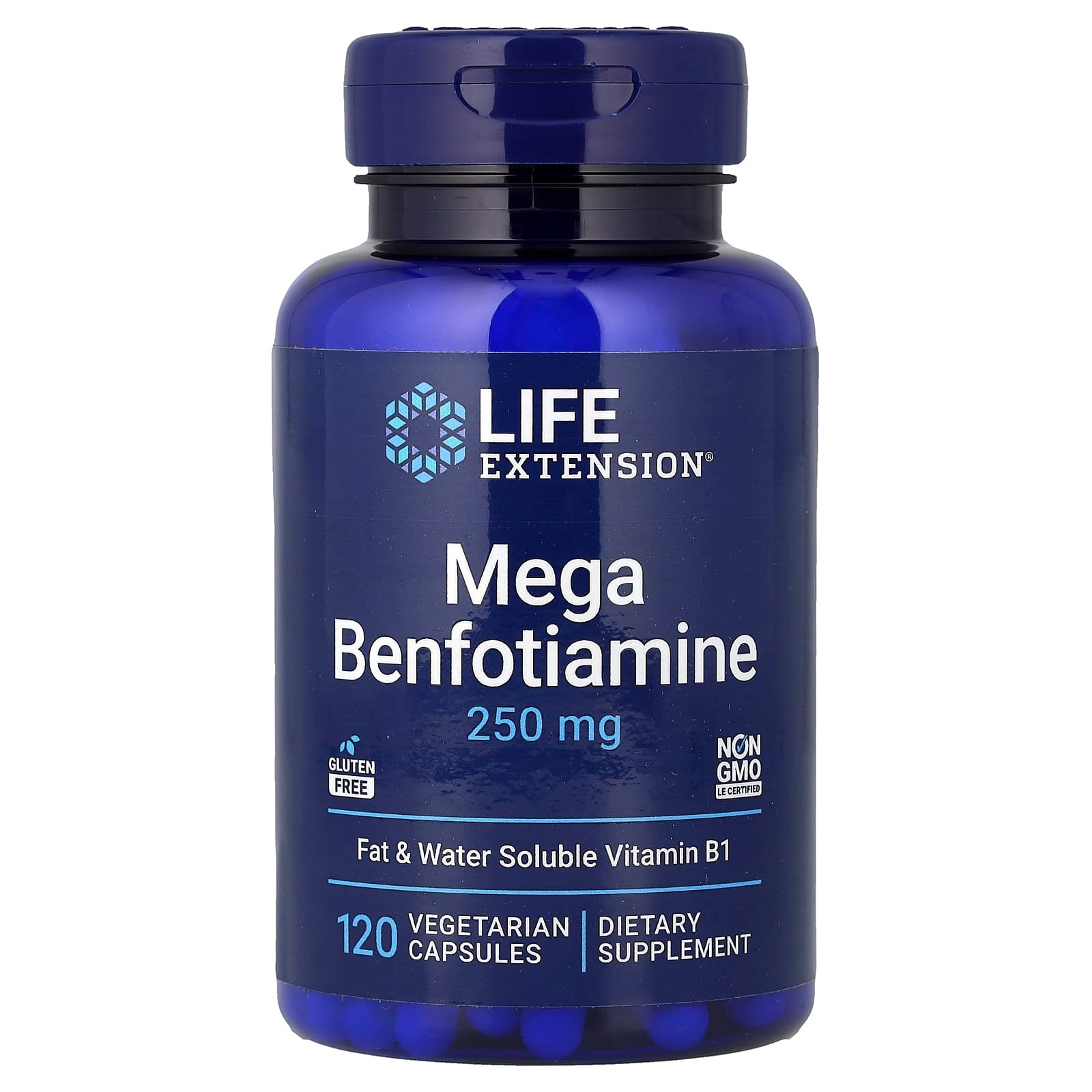 Life Extension, Megabenfotiamina, 120 Cápsulas Vegetarianas