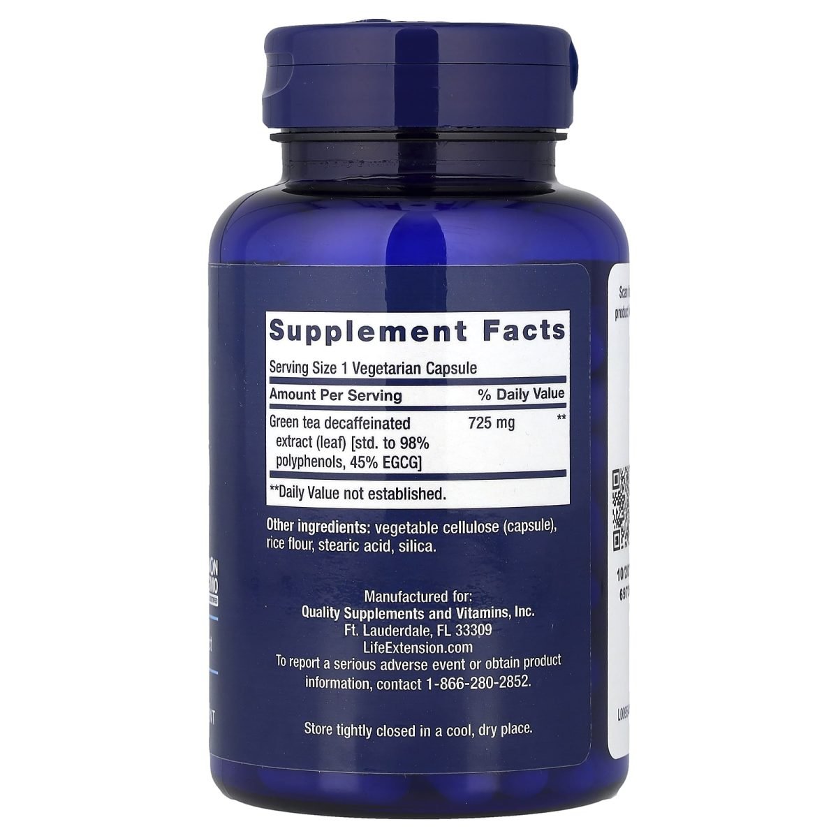 Life Extension, Megaextrato de Chá Verde, Descafeinado, 100 Cápsulas Vegetarianas (725 mg por Cápsula), foto 2