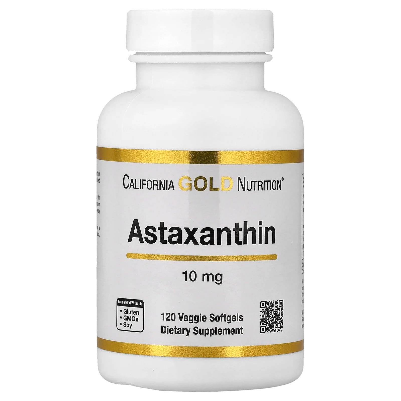 California Gold Nutrition, Astaxantina, 10 mg, 120 Cápsulas Gelatinosas Vegetais