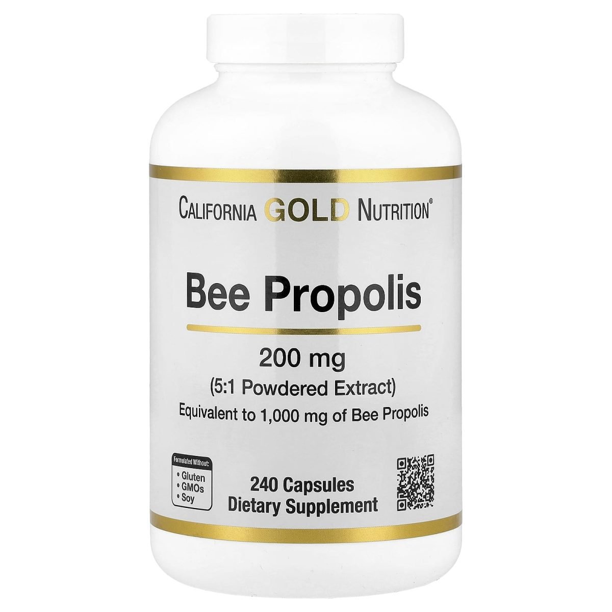 California Gold Nutrition, Própolis de Abelha, 1.000 mg, 240 Cápsulas
