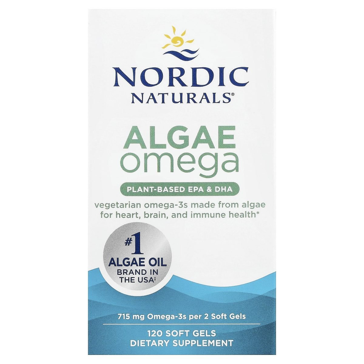 Nordic Naturals, Ômega de Algas, 120 Cápsulas Softgel (357,5 mg por Cápsula Softgel)