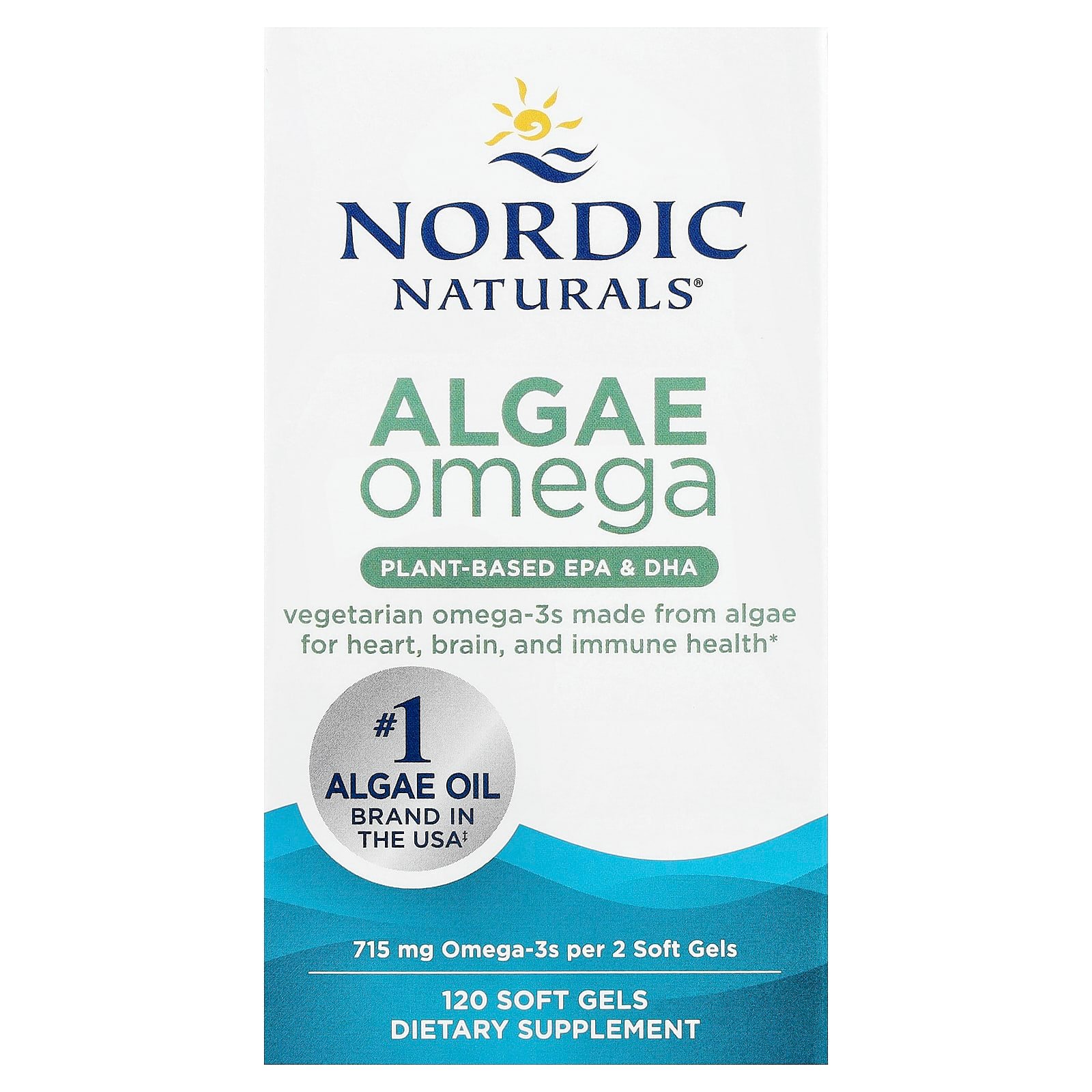 Nordic Naturals, Ômega de Algas, 120 Cápsulas Softgel (357,5 mg por Cápsula Softgel)