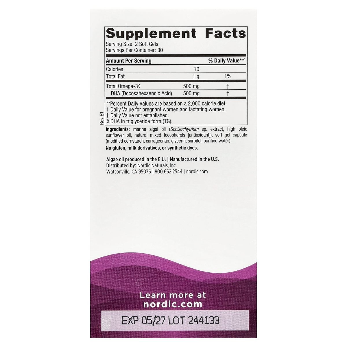 Nordic Naturals, Prenatal DHA, 60 Soft Gels (250 mg per Soft Gel), foto 2