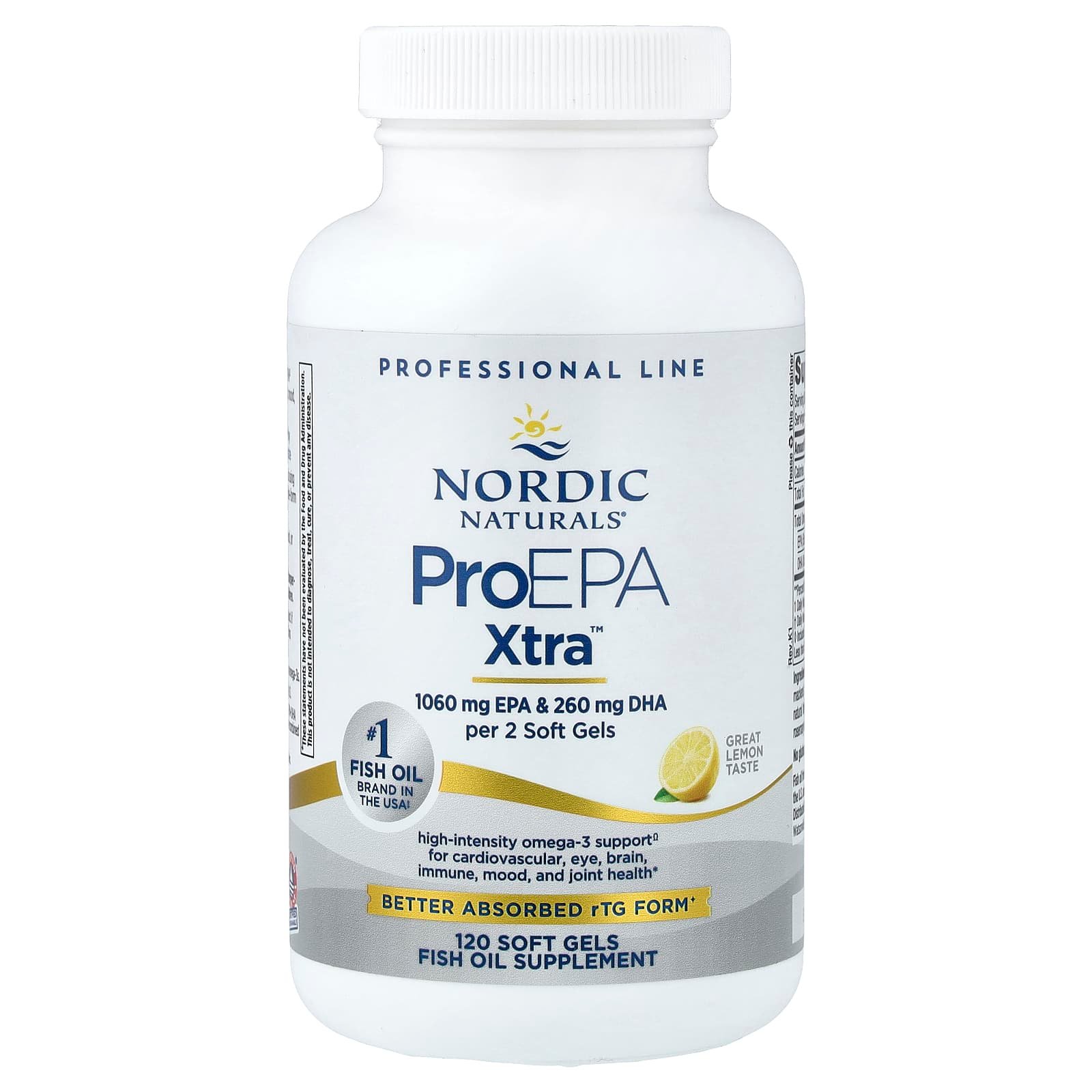 Nordic Naturals, ProEPA Xtra™, Lemon, 120 Soft Gels